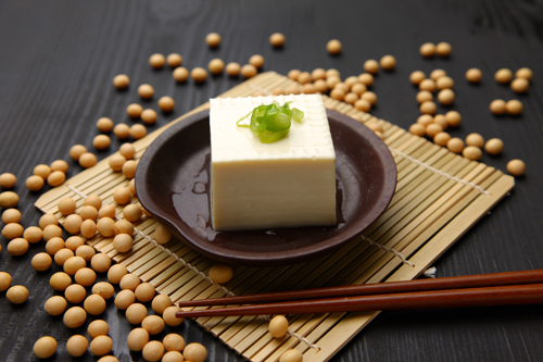 豆腐と大豆の写真