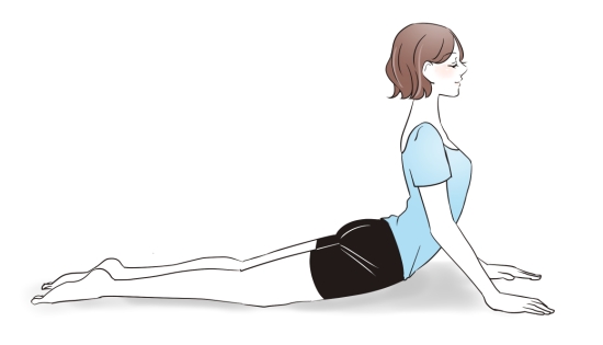 疲労を回復する腹筋のストレッチの説明画像