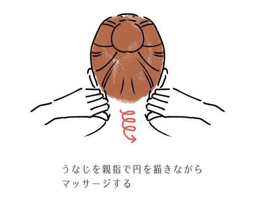 首のマッサージ