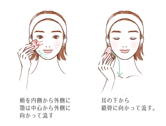 かっさで顔のむくみをとる方法3